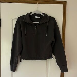 Black Quarter-Zip Hoodie